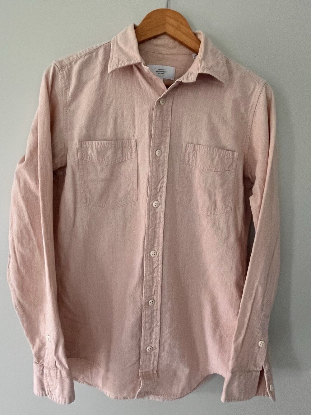 Jack Spade NY Light Pink Crushed Cotton Shirt Mens Small